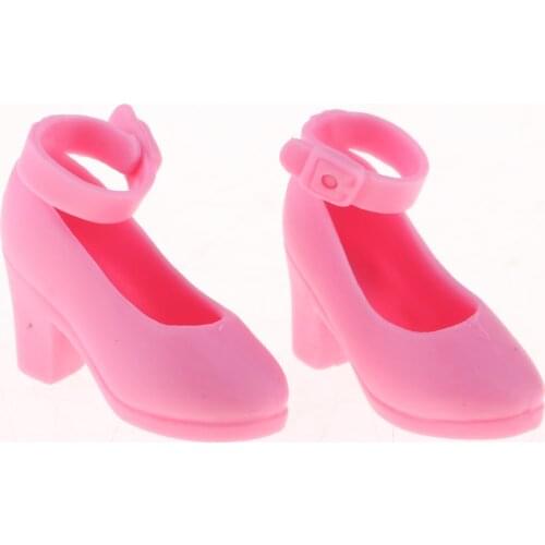 1:6 Doll Shoes For Blythe Dolls Wedge Heel Shoes For Licca Doll House Pink