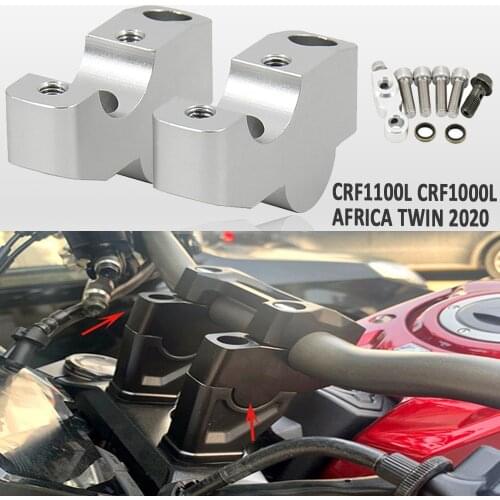 Motorcycle Handlebar Riser Bar Mount Handle Clamp Extend Adapter For Honda CRF 1000 L Africa Twin CRF 1100 L Africa Twin