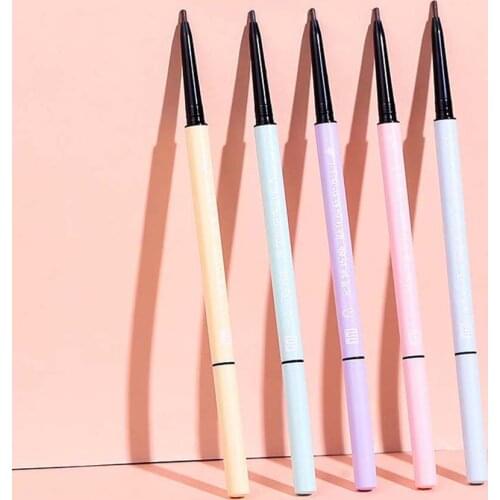 New Xixi slim eyebrow pencil with brush brown coffee color long lasting waterproof cute yellow blue appearance eyebrow pen AC230