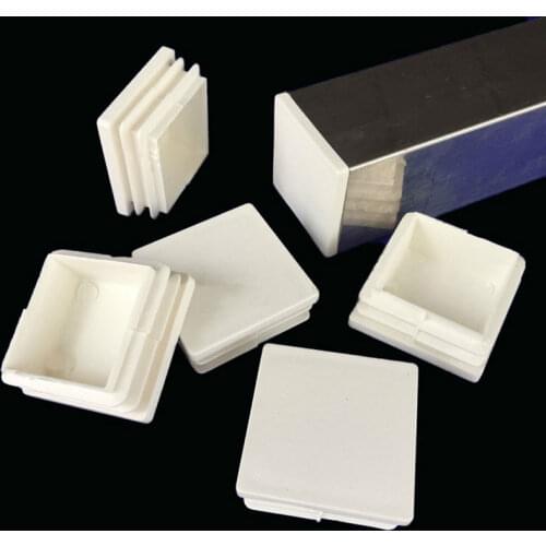 10Pcs Plastic Square table feet cap White Pipe Tubing Insert Plugs anti-slip Chair Furniture Leg Blanking End Caps Dust cover