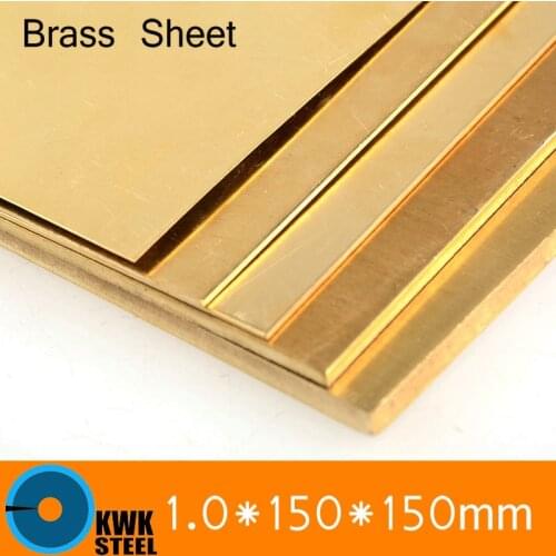 1 * 150 * 150mm Brass Sheet Plate of CuZn40 2.036 CW509N C28000 C3712 H62 Customized Size Laser Cutting NC Free Shipping