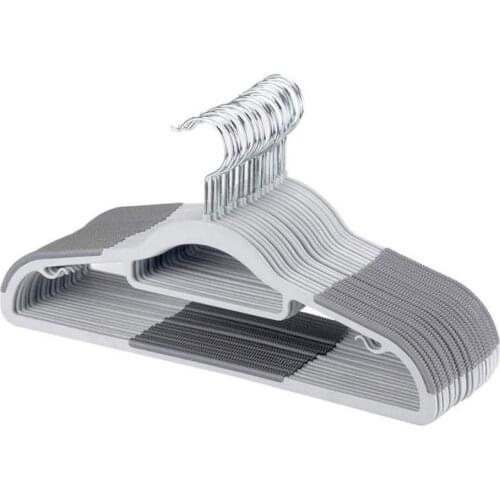 20Pcs Plastic Clothes Hangers Gripped Effectively Anti-slip Slim Clothes Rack For Suits Shirts Coats Sweaters Skirts