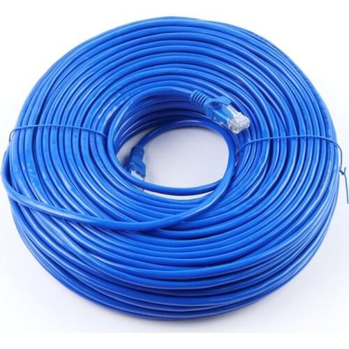 2019 10m/20m 30m 8Pin Connector Ethernet Internet Network Cable Cord Wire Line Blue Rj 45 Lan