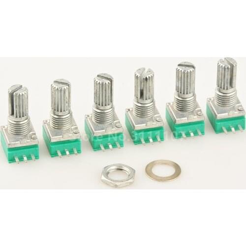 5PCS RK097N B5K B10K B20K B50K B100K 5K 10K 20K 50K 100K With a Switch Audio 3pin Shaft 15mm Amplifier Sealing Potentiometer