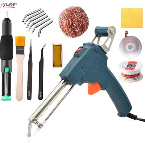 60W 110V/220V US/EU Hand-held Internal Heating Soldering Iron Automatically Send Tin Gun Soldering Welding Repair Tool