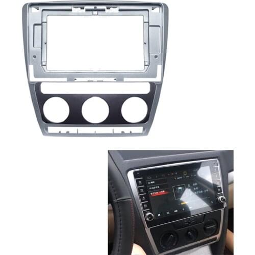 5Pcs/Set Car Stereo Radio 10.1 INCH Fascia Frame Adapter 2Din DVD Player Panel Dash Frame for Skoda Octavia 2004-2014