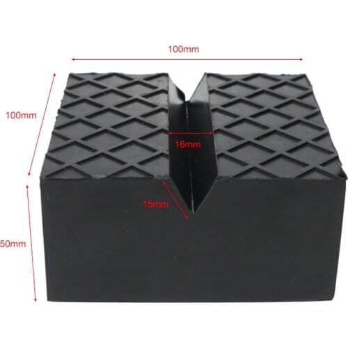 1pcs Car Jack Pad Anti-slip 10cm Jacking Lifting Car Rubber Pad Slotted Frame Rail Floor Jack Guard Adapter Auto Car Repair Tool