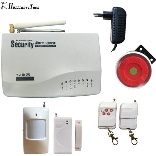 Wireless protection home Security Alarm System Kits Door Sensor Gas Leak Detector Gsm Home security Fire smoke Detector Siren