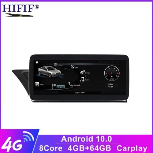 10.25” 4 Core Android 10 System Car Stereo For Audi A4 B8 A5 2009-2016 WIFI 4G 2+32GB RAM SWC IPS Touch Screen GPS Navi