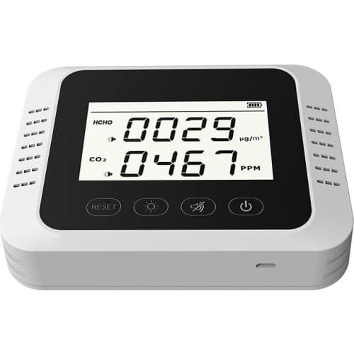 Digital CO2 Detector Air Quality Monitor Formaldehyde Tester Air Analyzer Monitor HCHO PM2.5 Tester 400-5000ppm CO2 Meter