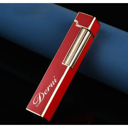 Ladies Side Sliding Open Flame Lighter High-end Long Strip Ladies Boutique Inflatable Lighter Smoking Accessories for Weed