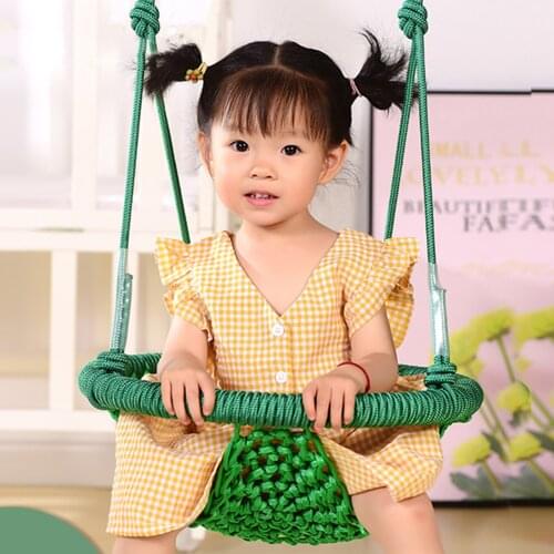 Baby Kids Swing Set Handmade Swing Seat Chair Compact Home Playset Children