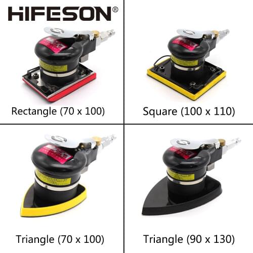 HIFESON Pneumatic Air Sander Polisher Tool Vibrating Shock Polishing Machine for Car Paint Care Wood Grinder Polisher