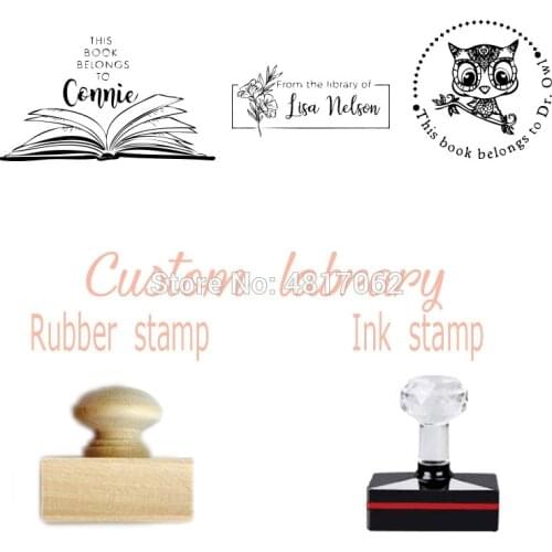 From the library of - This Book Belongs to - Custom Name Stamp -ink Stamp - Teacher stamp - Classroom stamp ,Custom Rubber