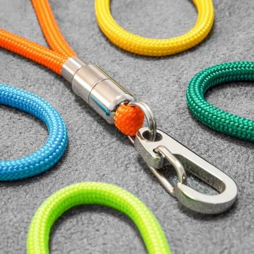 Outdoor Keychain Lanyard Stainless steel fixed buckle jewelry Lanyard multi-function key ring Backpack Key Ring Wrist Lanyards