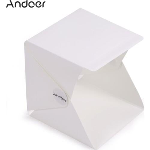 Andoer Portable Folding lightbox Photography Studio Softbox LED Light box for iPhone Samsang HTC Smartphone Digital DSLR Camera