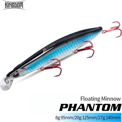 KINGDOM 8/20/27g Minnow Fishing Lure High Quality Hooks Fish Wobbler Tackle Crankbait Artificial Japan Hard Baits Swimbait Pesca
