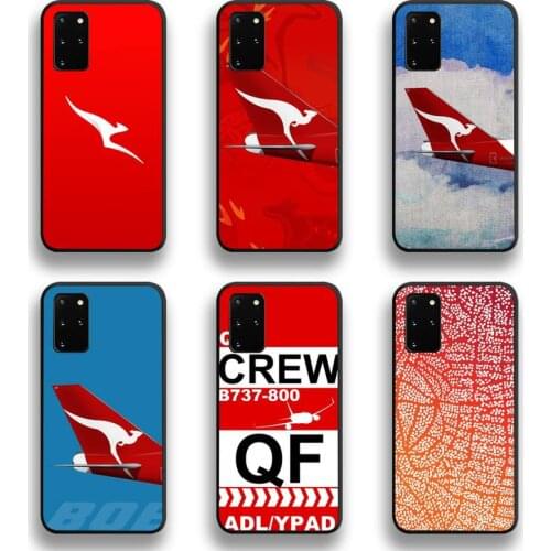 Qantas Airlines Logo Phone Case For Samsung Galaxy S21 Plus Ultra S20 FE M11 S8 S9 plus S10 5G lite 2020