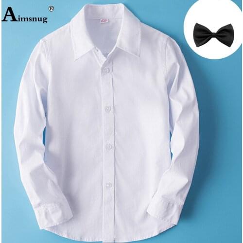 Long Sleeve Boys Shirt blusas Children Elegant Fashion Shirts Students Autumn Blouse Kids Clothing 2021 Single Breasted Tops