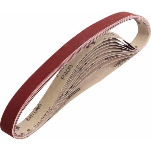 10 Pack 760*25mm 1" * 30" 400 Grit Brown Alumina Sanding Belts For Sander Tool