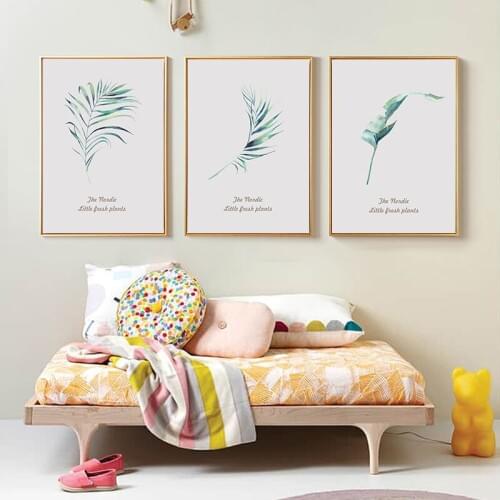 Nordic Canvas Painting Modern Decor Prints Plant Scandinavian Posters Prints Green Art Wall Pictures Living Room Unframed Poster