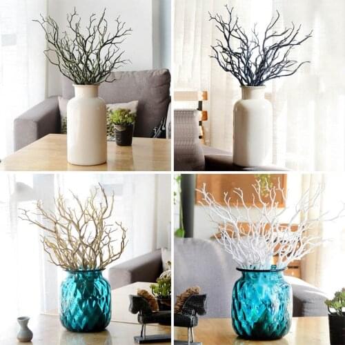 Dried Tree Home Decor Peacock Coral Branches Plastic Artificial Plants Wedding Decoration SUB Sale
