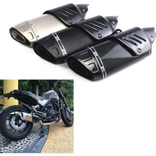 Universal 51mm Escape Moto Exhaust Motorcycle Muffler Motocross Pipe Cover silp on For R6 Z900 MT07 NK250 MT09 Bike AK125