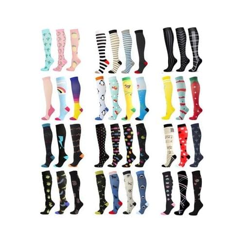 Cycling Socks New Compression Stockings Pressure Nursing Sports Socks For Edema, Diabetes, Varicose Veins, Blood Circulation