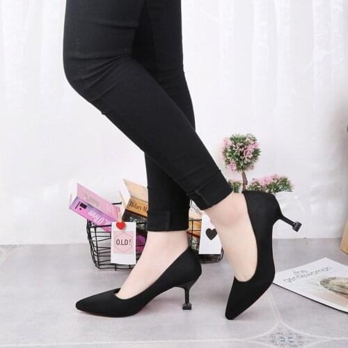 New Woman High Heel Ladies Shoes Basic Fashion Casual Joker Comfort Office High Quality High Heel High Heel Women Shoes W32-61