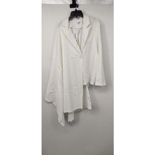 YUERWANG Women Blazer Patchwork White Suit Coat All Match Irregular Loose Casual Ladies Jacket Autumn Female Tops 2021 Fashion