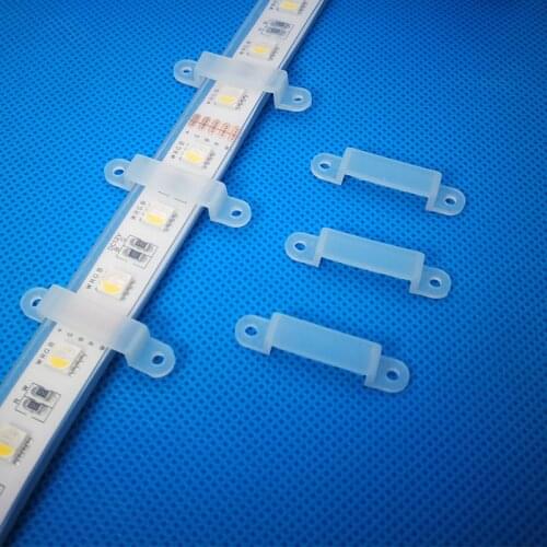 100pcs 8mm ; 10mm ; 12mm ;15mm ; 20mm Strip Clip led Buckle LED Strip Clip Connector IP67 Tube Strip Buckle Silicone fixer