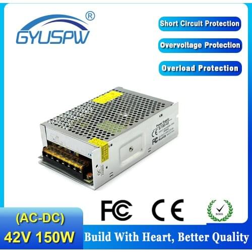 150W 3.6A 42V Switching power supply Driver 110V 220V AC DC42V SMPS Factory Supplier For LED Light Strip Display TV AV CNC CCTV