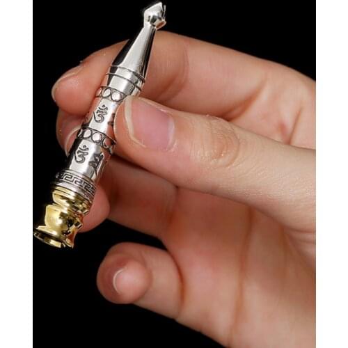 925 Sterling Silver Cigarette Filter Pendant S925 Silver Smoke Filter Pendant GIft Six Words Filter Pendat Fine Jewelry Gifts