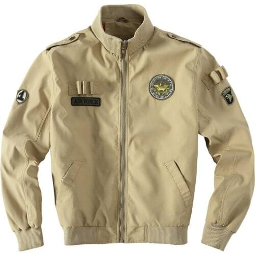 Brand Men Flight Jacket Embroidery Badge Military Jacket Army Green Clothing 2020 Fashion Mens Pilot Jackets chaquetas hombre