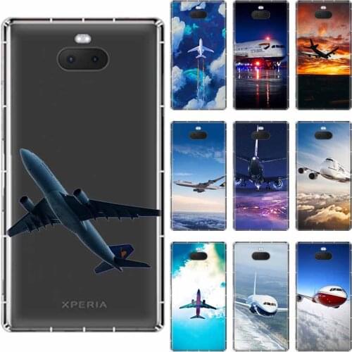 Aircraft sky airport Anime soft TPU Case For Sony Xperia X XA XA1 XA2 XA3 XZ XZ1 XZ2 XZ3 XZ4 L1 L2 L3 Plus Compeact
