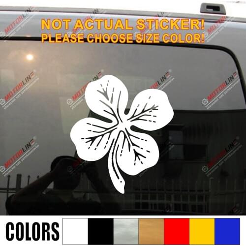 Four-leaf clover Lucky Clover Lucky Leaf Decal Sticker Car Vinyl pick color size no background
