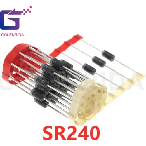 100PCS SR240 2A 40V Schottky diode