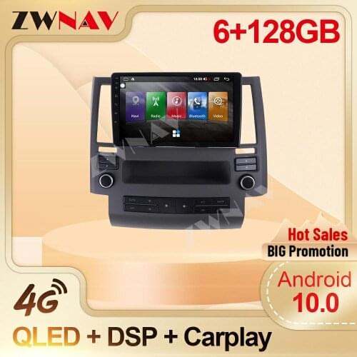 DSP Carplay 6+128GB Android 10 Car DVD Player Multimedia For Infiniti Fx35 GPS Navi Auto Audio Radio Stereo Multimedia Head Unit