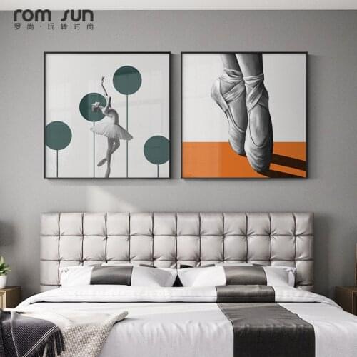 Dance Girl Canvas Painting Home Wall Decor HD Printed Elegant Dancing Ballerina Colorful Pictures Ballet Posters and Prints