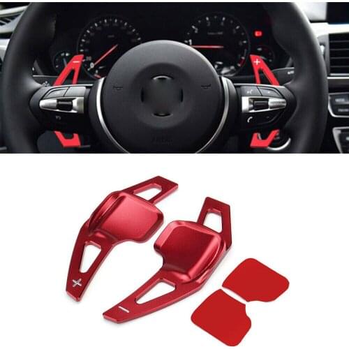 2 pieces aliminum alloy Red Steering Wheel Shifter Gear Paddle DSG Extension For BMW 3 5 Series F10 F30