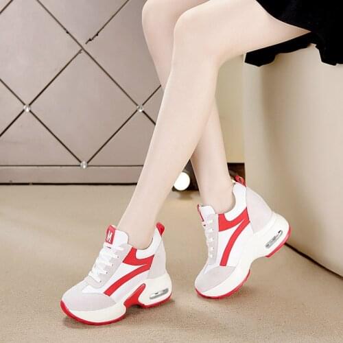 Women Sneakers Spring Autumn High Heels Ladies Casual Shoes Women Wedges Platform Shoes Female Thick Bottom Snaker