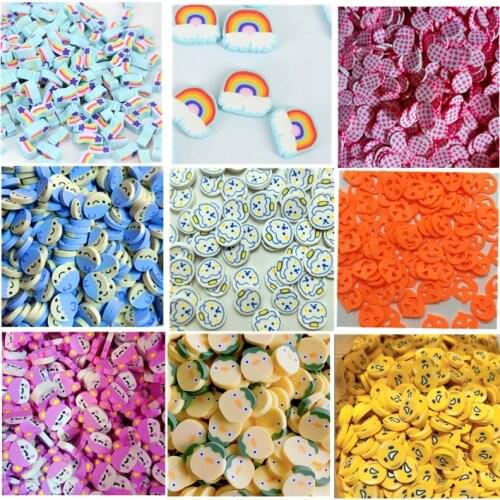 65g Cute Slime Polymer Clay Rainbow Dog Supplies Accessories DIY Kit Sprinkles Filler Decor For Fluffy Clear Cloud Slimes 10mm