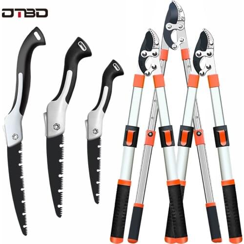 DTBD Folding Saw Set Heavy Duty Extra Long Blade Hand Saw For Wood Camping Telescopic Tree Secateur Tool Pruning Shears Set