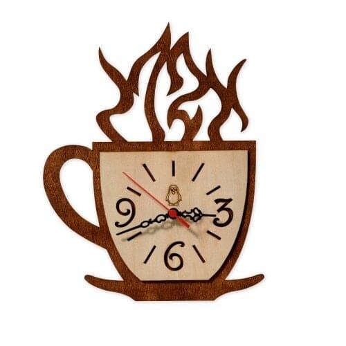 Original Design Wall Clock Gift for Wood Lovers Living Room Kitchen Decoration Coffee Decoration Home Deco Cafe Decor
