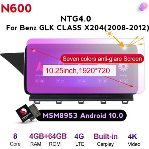 NaviFly 1920*720 Carplay Android 10 GPS Car Multimedia Player For Benz GLK Class X204 GLK200 GLK220 GLK300 GLK350 2008-2012