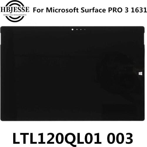 Original Full LCD Assembly For Microsoft Surface Pro 3 (1631) TOM12H20 V1.1 LTL120QL01 003 lcd display touch screen digitizer