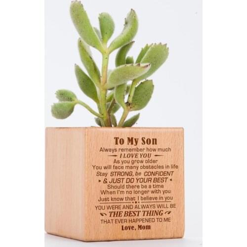 Dad To Son, I Pray You’ll Always Be Safe Engraved Plant Pot