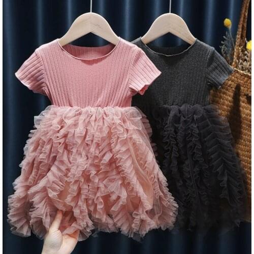 New Princess Girls Dress Children Clothes Summer Party tutu Kids Toddler Cake Dresses Fashion Infant Baby Girl Wedding Dress
