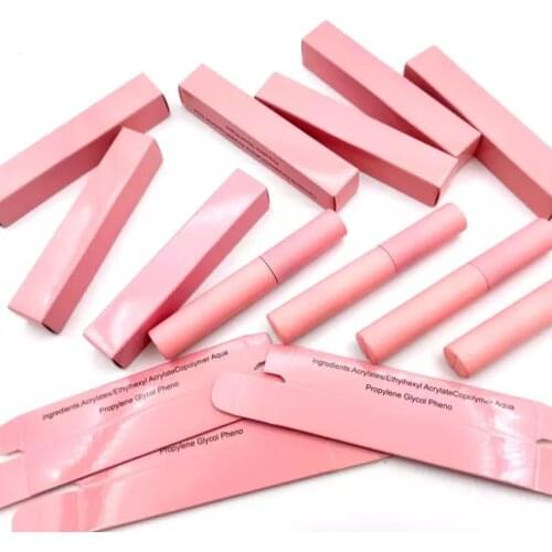 Custom Pink Eyelash Adhesive Packaging Glue Package Strip Lash Latex Free Glue Box
