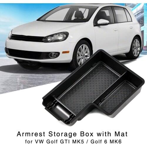 Armrest Storage Box for VW Golf MK6 GTI Jetta Scirocco MK5 Central Console Tray